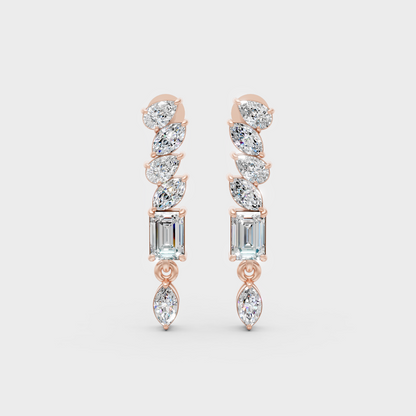 Certified Lab-Grown Diamond Dangler Earrings In Hallmark Rose Gold