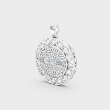 High-Polish 950 Platinum Round-Cut Lab Diamond Pendant For A Brilliant Look