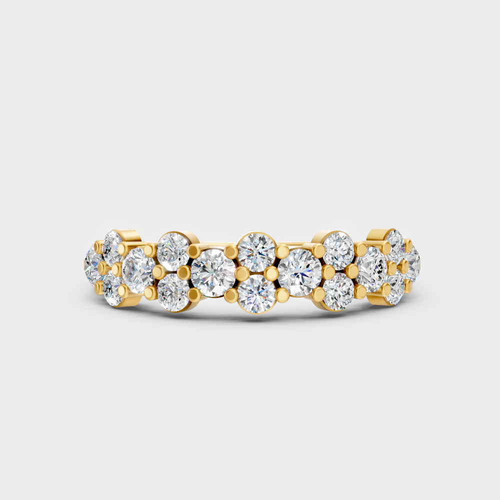 Gli Certified Round-Cut Lab-Grown Diamond Band In 18K Yellow Gold