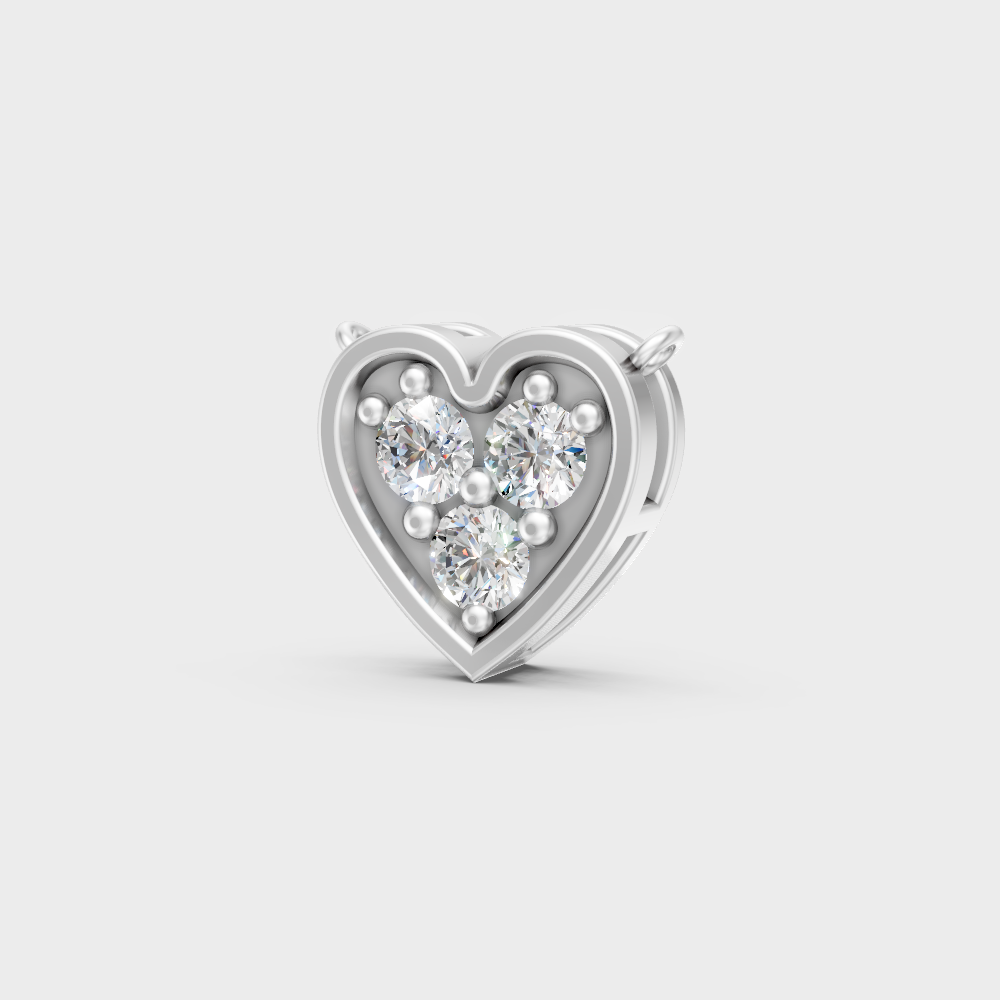 0.36 Ct Round Lab-Grown Diamond Pendant Without Chain in