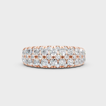 Unique Rose Gold Band Featuring A Certified Round Lab-Grown Diamond