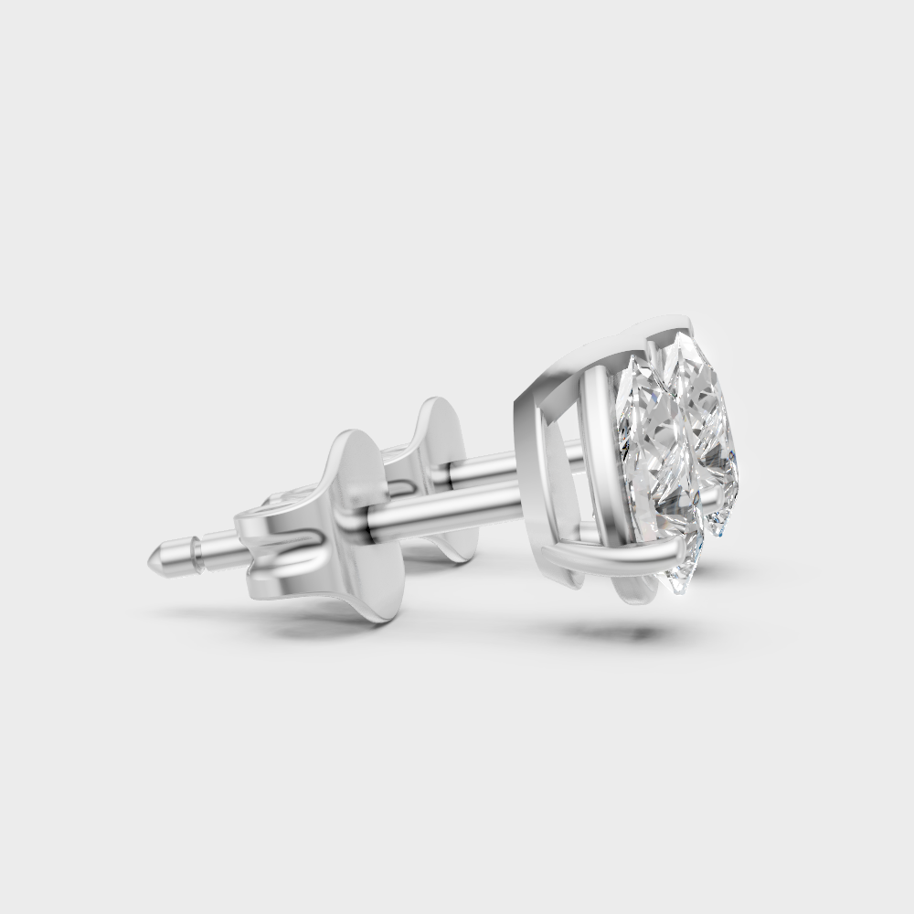 Ethical Luxury 1 Ct Lab Diamond Stud Earrings In Platinum