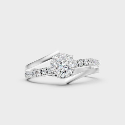 Premium 950 Platinum Round-Cut Lab-Grown Diamond Solitaire Engagement Ring