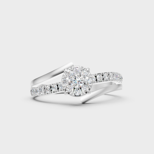 Premium 950 Platinum Round-Cut Lab-Grown Diamond Solitaire Engagement Ring