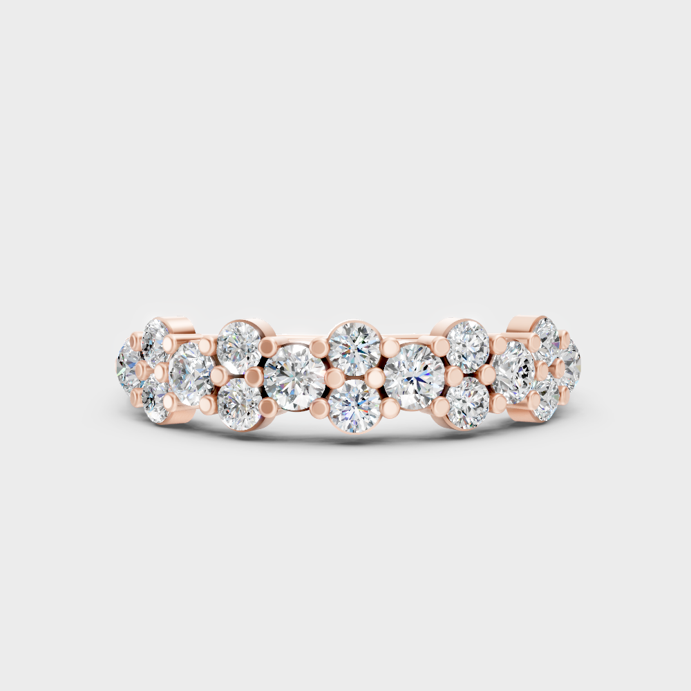 Unique Rose Gold Band Featuring A Certified Round Lab-Grown Diamond