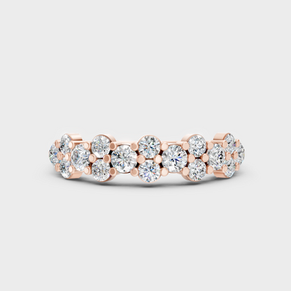 Unique Rose Gold Band Featuring A Certified Round Lab-Grown Diamond