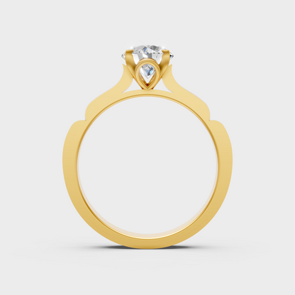 Sustainable Yellow Gold Ring With Igi Certified Round-Cut Lab-Grown Diamonds