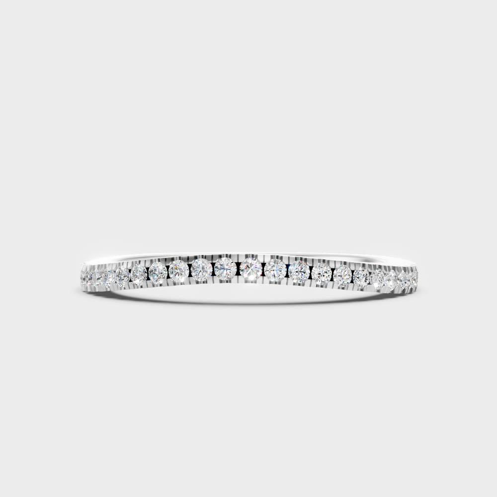Premium 950 Platinum Round-Cut Lab-Grown Diamond Wedding Band