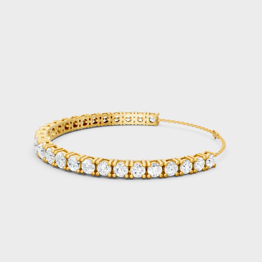 Hallmark Gold Round Lab-Grown Diamond Bracelet Yellow Gold