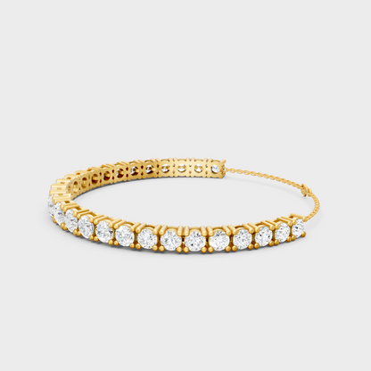 Hallmark Gold Round Lab-Grown Diamond Bracelet Yellow Gold