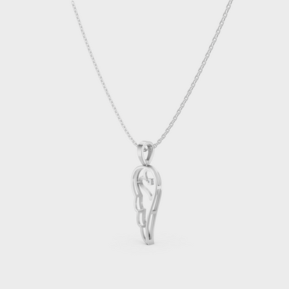 Minimal Round Diamond Pendant With Chain In Platinum