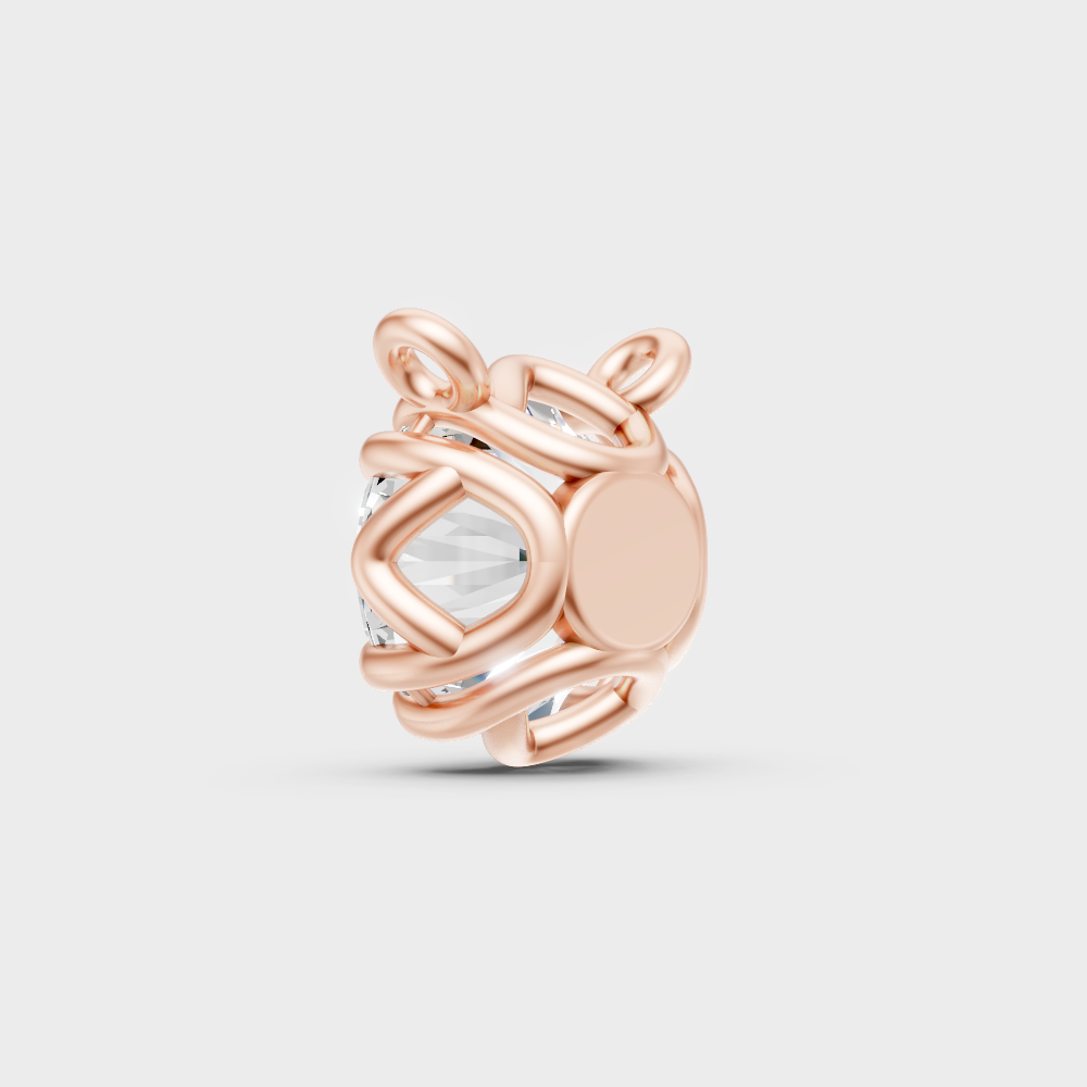 Fine Jewelry Lab-Created Diamond Pendant Rose Gold