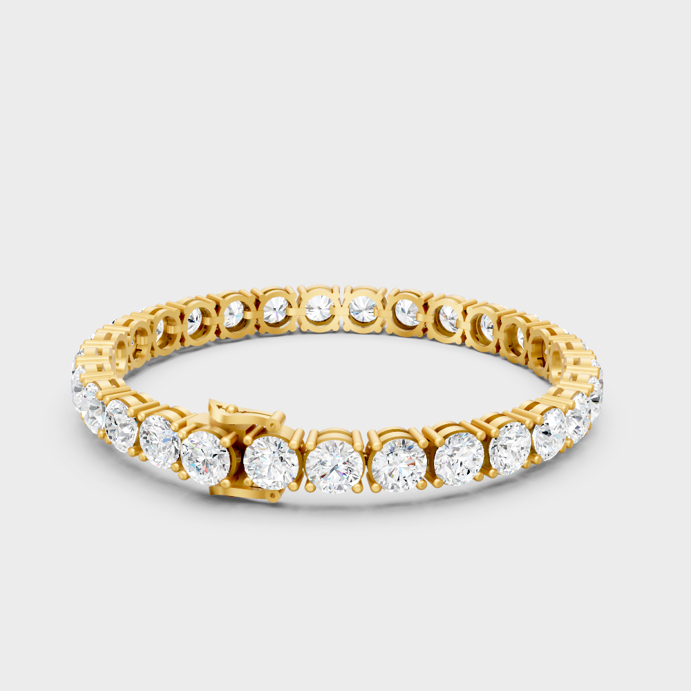 Hallmark Gold Round Lab Diamond Bracelet Yellow Gold