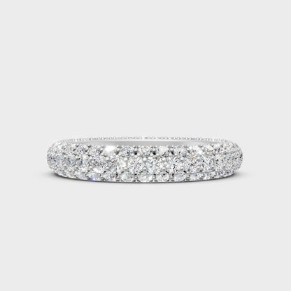 Premium 950 Platinum Round-Cut Lab-Grown Diamond Wedding Band