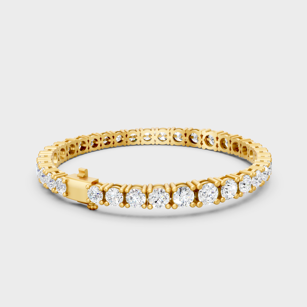 Hallmark Gold Round Lab-Grown Diamond Bracelet Yellow Gold