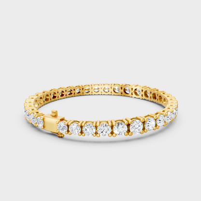 Hallmark Gold Round Lab-Grown Diamond Bracelet Yellow Gold