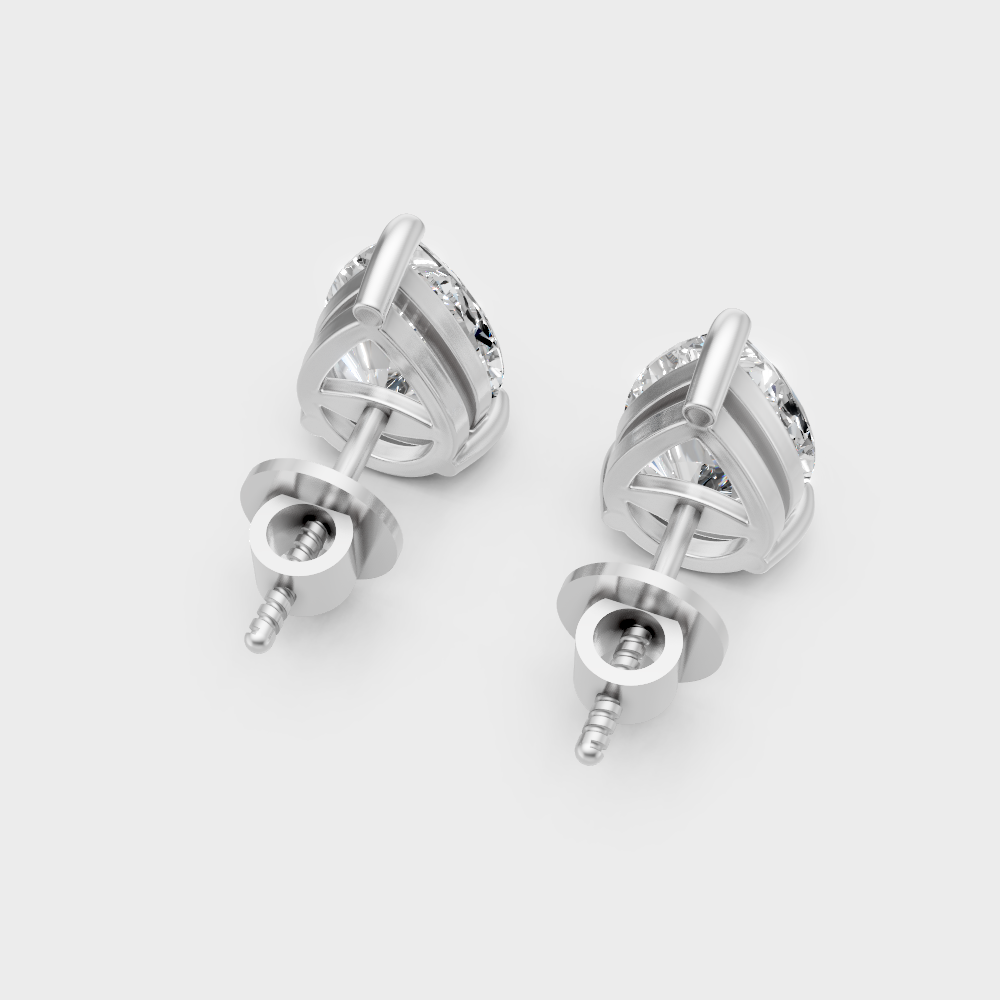 Certified 3.50 Ct Pear Diamond Earrings Platinum