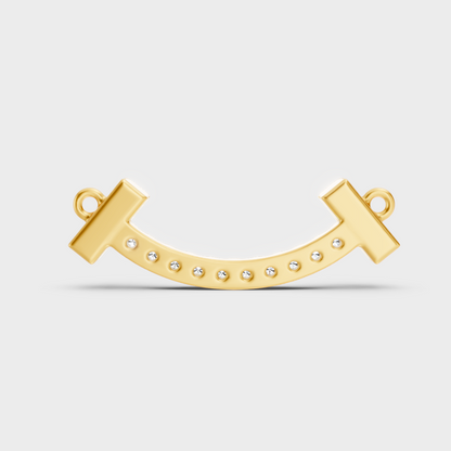 Gold pendant with small diamonds 