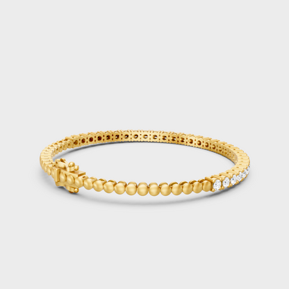 Brilliant Round Cut Diamond Bracelet Rose Gold