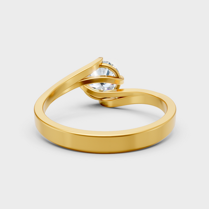Hallmarked Yellow Gold Solitaire Ring With Brilliant Ethical Diamonds
