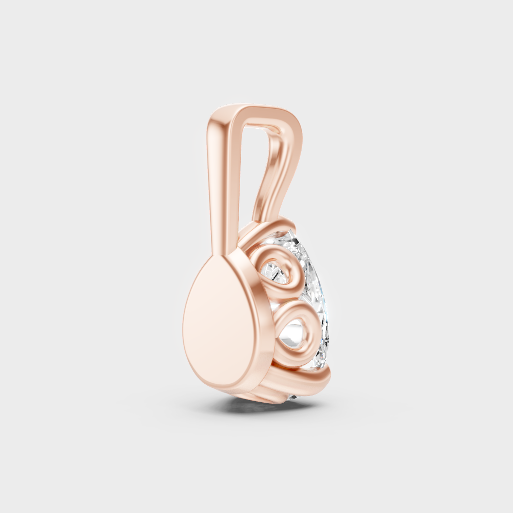 Fine Jewelry Lab-Created Diamond Pendant Rose Gold