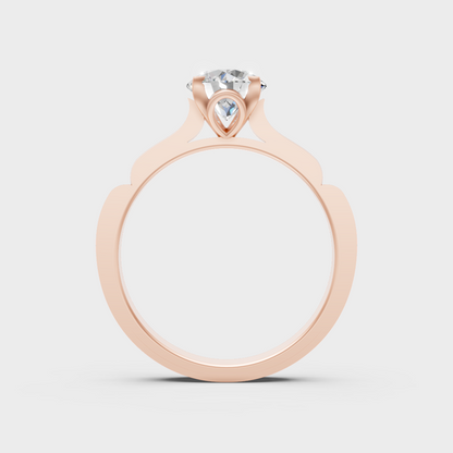 Modern Rose Gold Engagement Ring With A Brilliant Sustainable Diamond