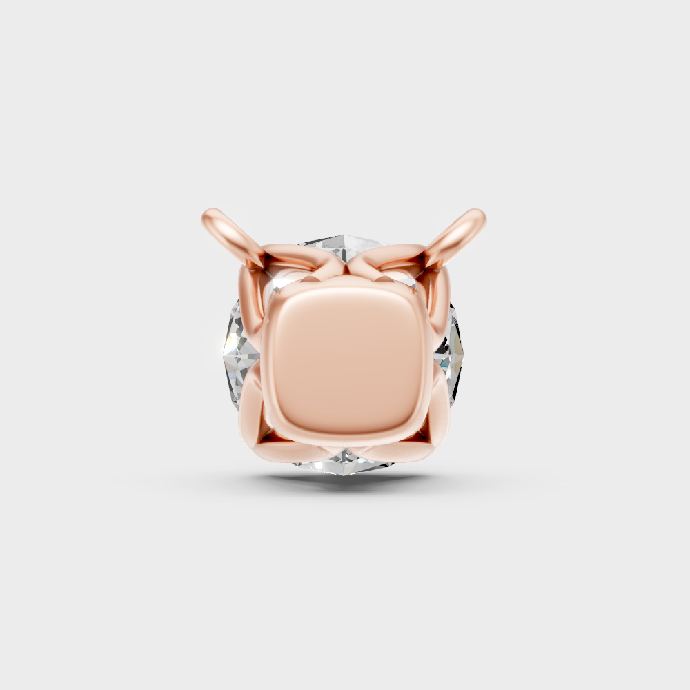 Brilliant Round Diamond Pendant Rose Gold Jewelry