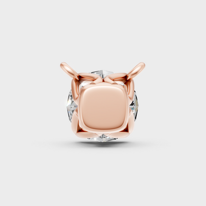 Brilliant Round Diamond Pendant Rose Gold Jewelry