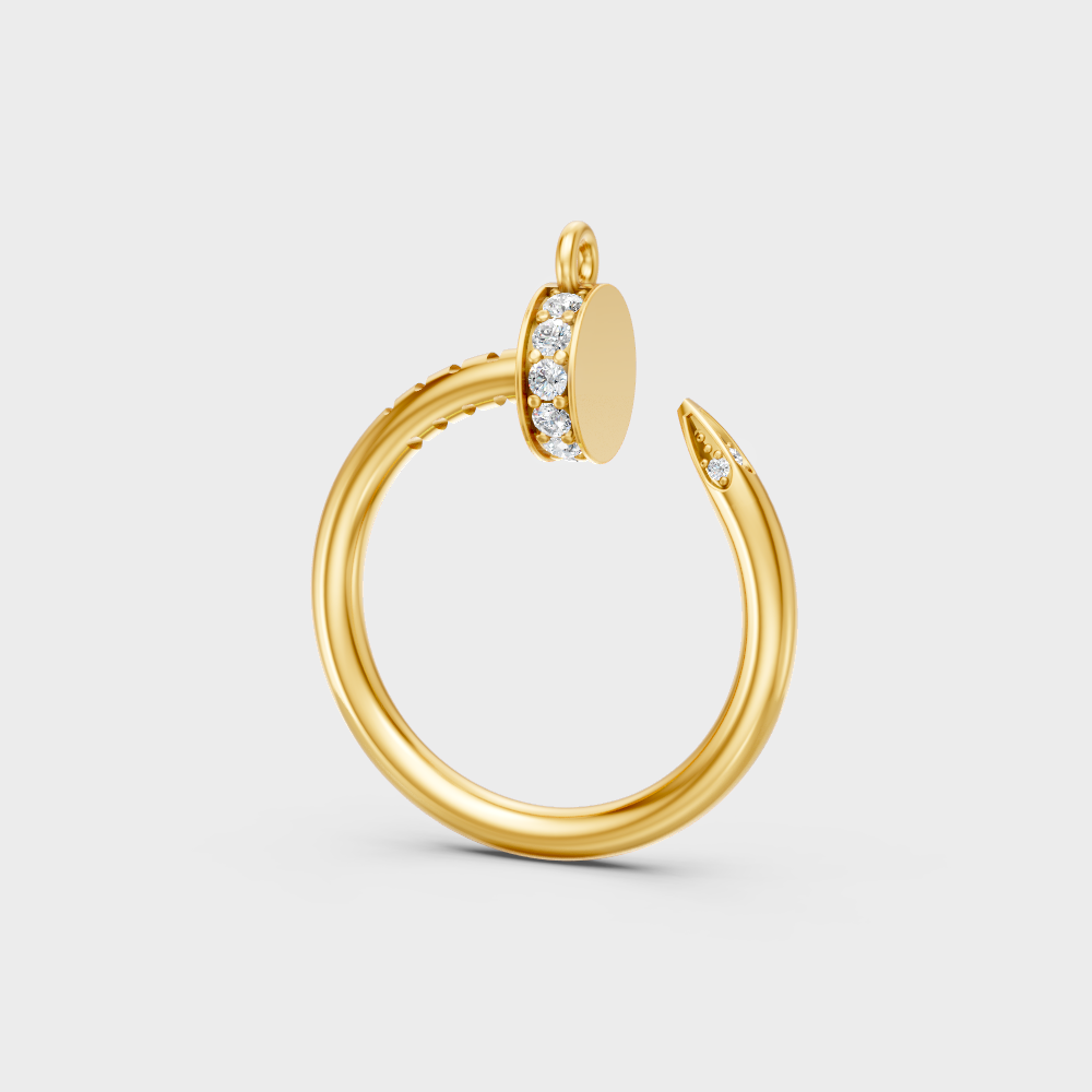Yellow Gold Round Diamond Pendant For A Minimalist And Ethical Style