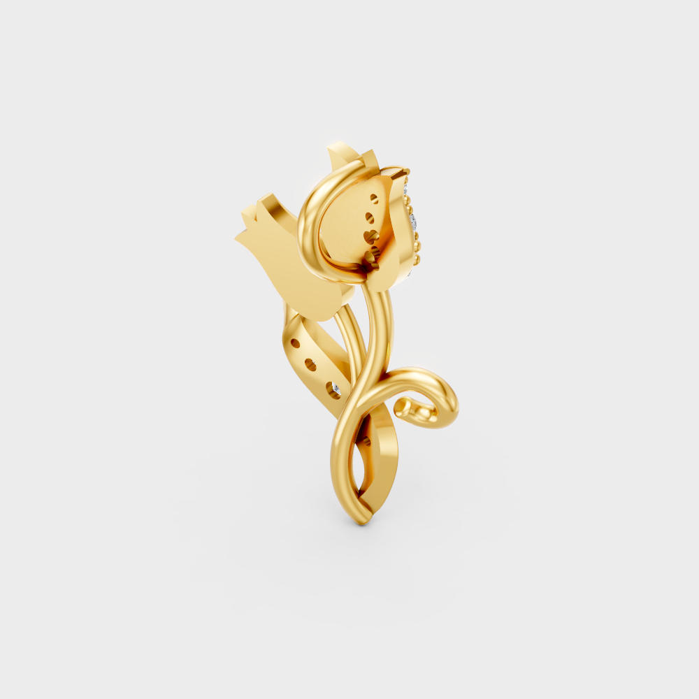 
Premium Yellow Gold Jewelry Showcasing A  Round-Cut Lab-Grown Diamond
