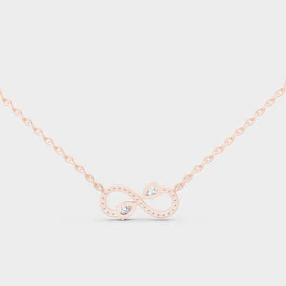 Ethical Lab-Grown Diamond Infinity Pendant 0.71 Ct Rose Gold
