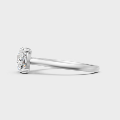 High-Polish 950 Platinum Cushion Lab Diamond Solitaire Ring For Maximum Brilliance