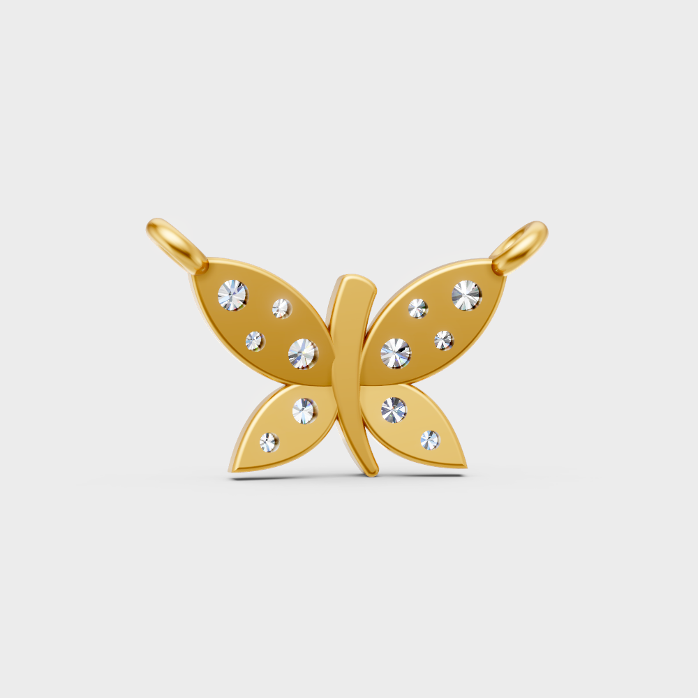 Yellow Gold Round Diamond Pendant For A Minimalist And Ethical Style