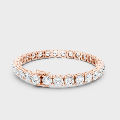 Hallmark Gold Round Lab Diamond Bracelet Rose Gold