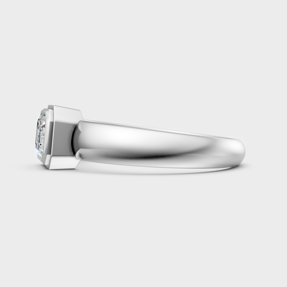 white gold emerald-cut lab diamond engagement ring for sophisticated luxury