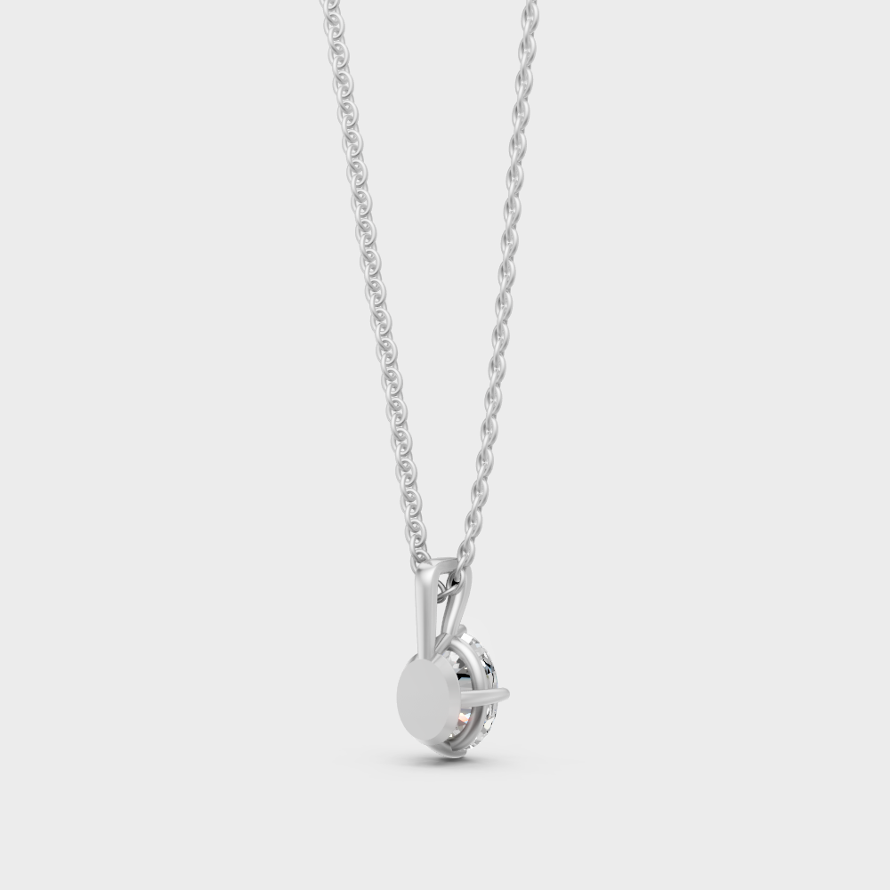 Certified Oval Lab Diamond Pendant 950 Platinum