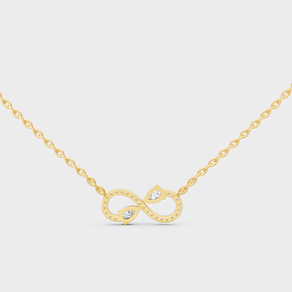 Ethical Lab-Grown Diamond Infinity Pendant 0.71 Ct Yellow Gold