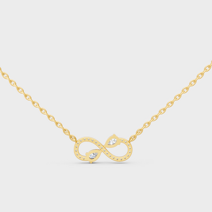 Ethical Lab-Grown Diamond Infinity Pendant 0.71 Ct Yellow Gold