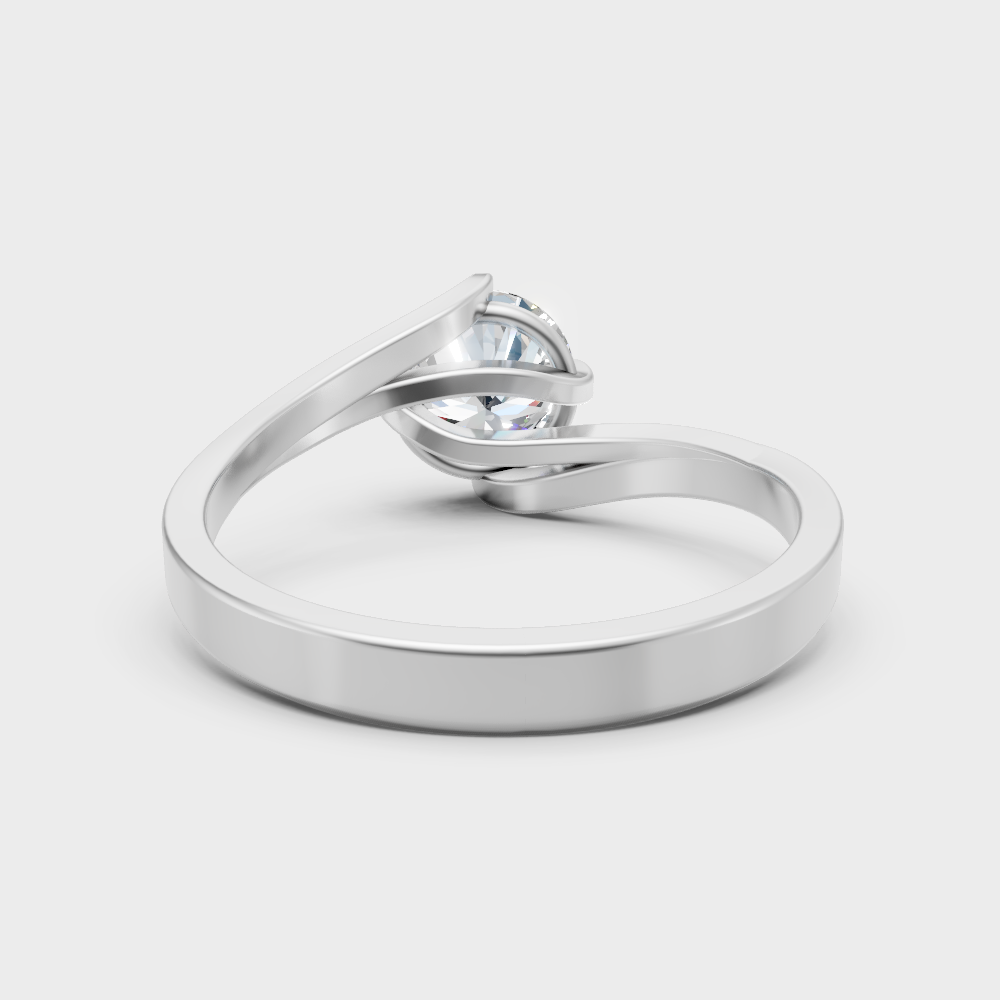 Luxury 950 Platinum Ring With A Certified Round Lab-Grown Diamond