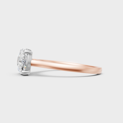 Bespoke Multi-Tone Gold Solitaire Ring With A High-Brilliance 2.75Ct Cushion Diamond