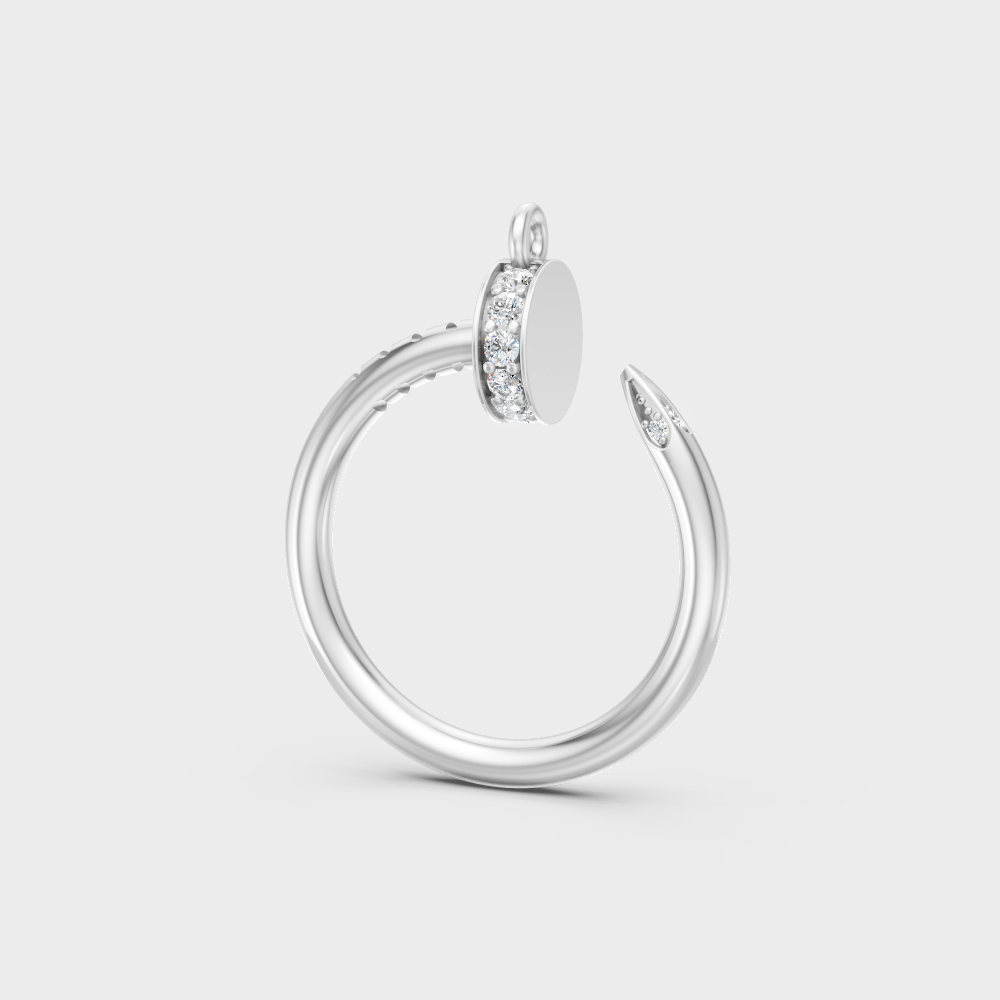 High-Polish 950 Platinum Round-Cut Lab Diamond Pendant For An Everyday Look