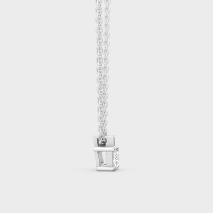 Luxury Emerald And Round Halo Diamond Necklace Platinum