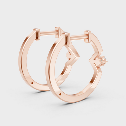 Ethical Lab Grown Diamond Hoop Earrings In Rose Gold Fine Jewelry