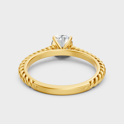 Hallmarked Yellow Gold Solitaire Ring With Brilliant Ethical Diamonds