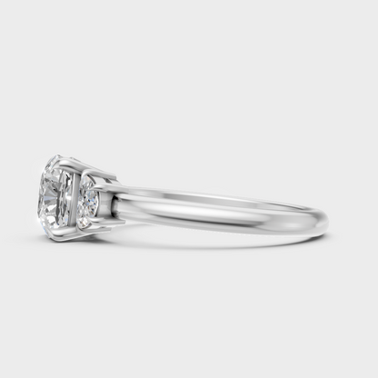 9K White Gold Round-Shaped Lab-Grown Diamond Ring For Sophisticated Ethical Luxury