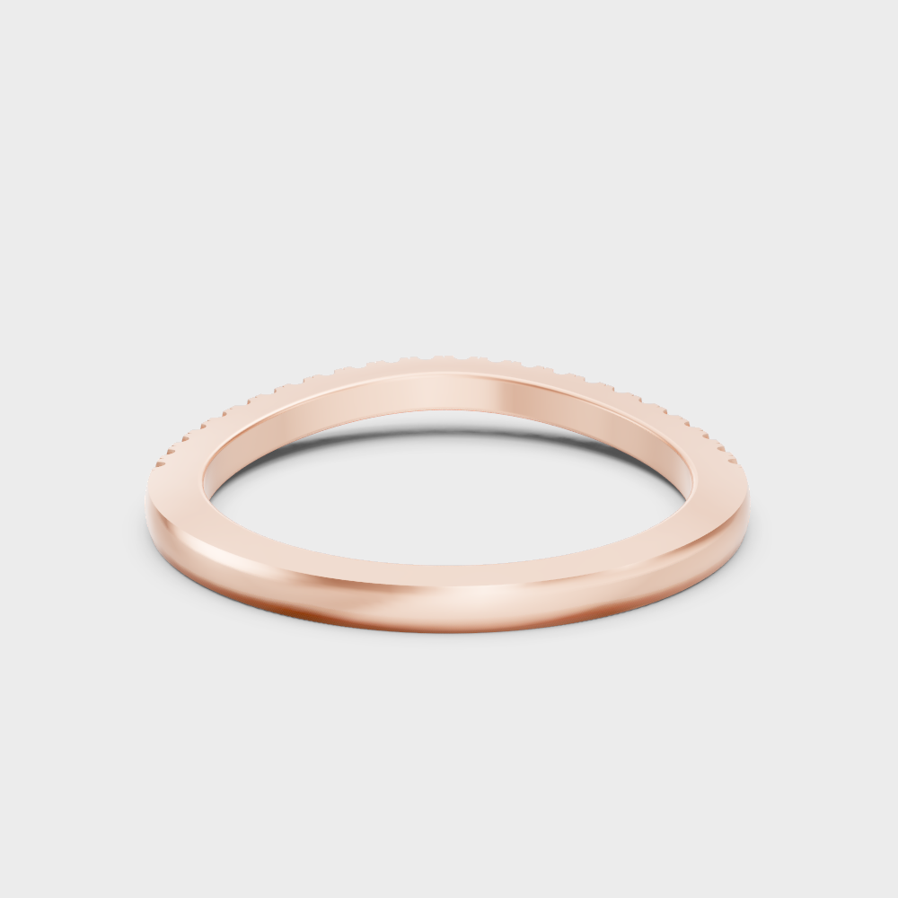 Blush Rose Gold Ring With Hallmarked Round Lab-Grown Diamond Detail