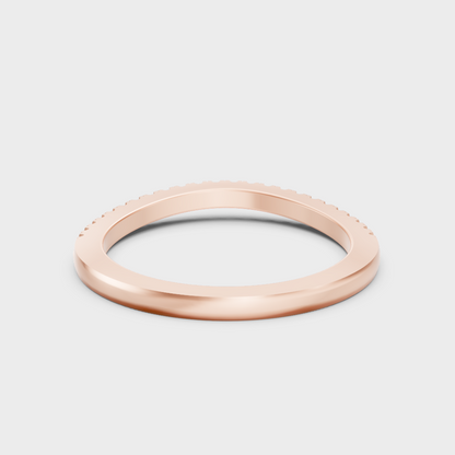 Blush Rose Gold Ring With Hallmarked Round Lab-Grown Diamond Detail