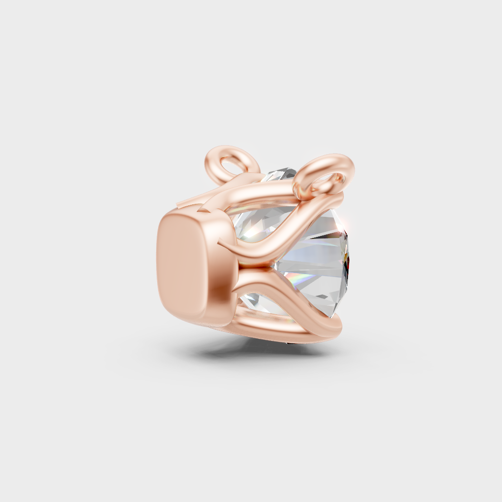 Hallmark Gold Lab-Grown Diamond Pendant Rose Gold