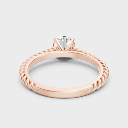 Modern Rose Gold Engagement Ring With A Brilliant Sustainable Diamond