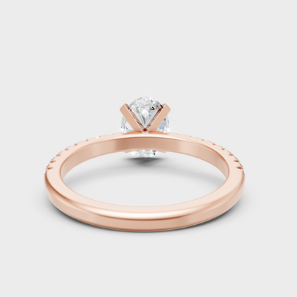 Luxury Rose Gold Engagement Ring With A Certified 1.19Ct Oval Design